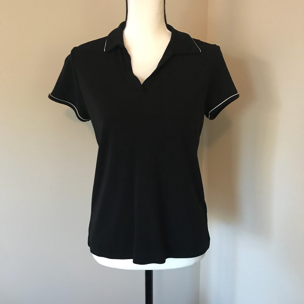 Vintage DKNY Black Polo Shirt size Medium